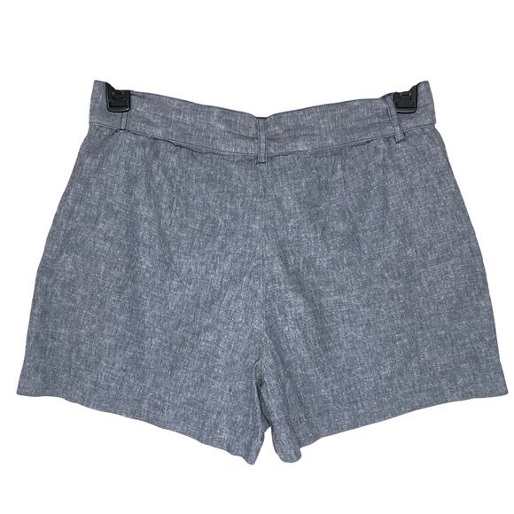 BODEN Women’s Cora Blue Linen Belted Bow Tie Short size 8 - Picture 6 of 7